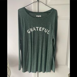 Women’s soft long sleeve top “grateful”